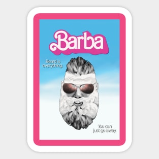 "BARBA" Parody Print Sticker